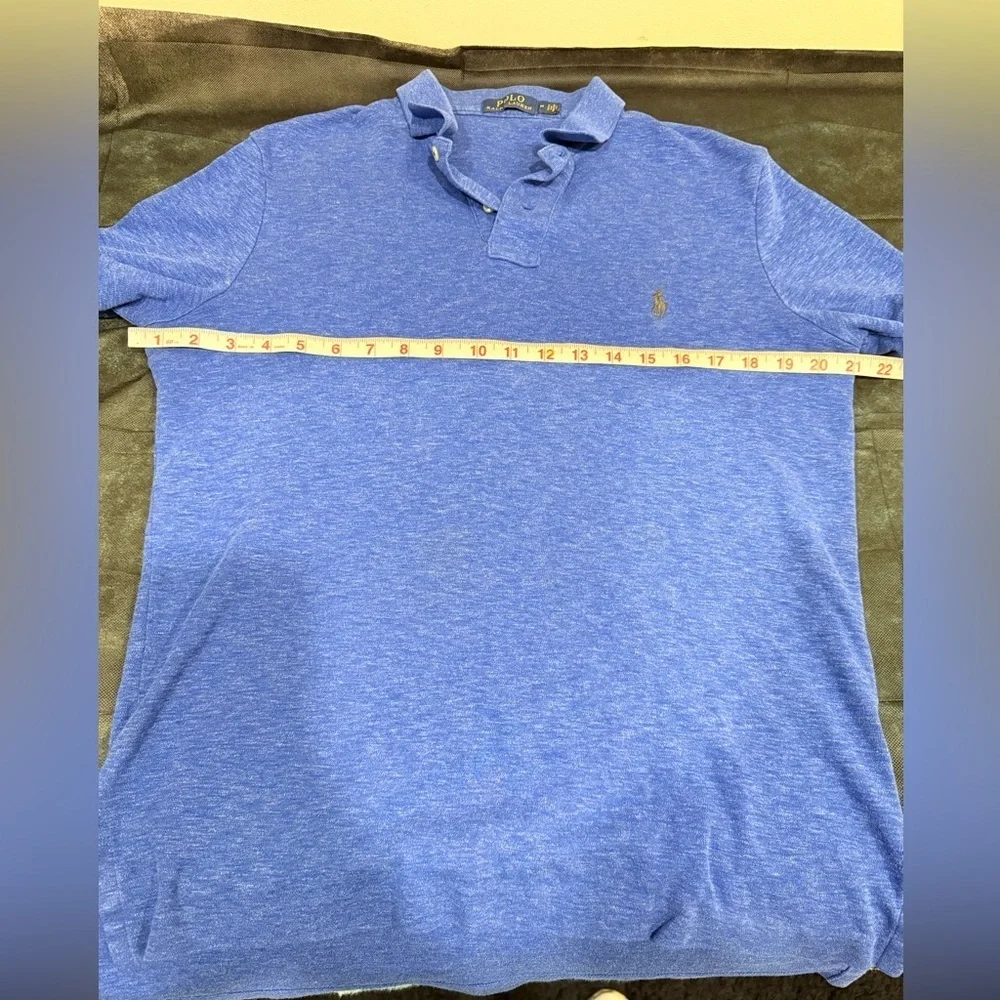 🔥Polo Ralph Lauren Men's Classic Blue Polo Shirt Sz M EUC🔥